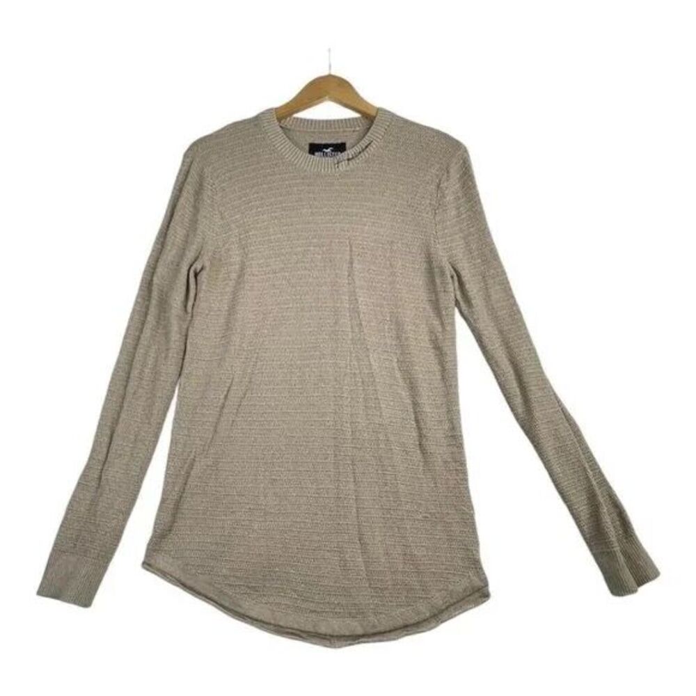 Hollister‎ Close Knit Crewneck Pullover size Small Tan